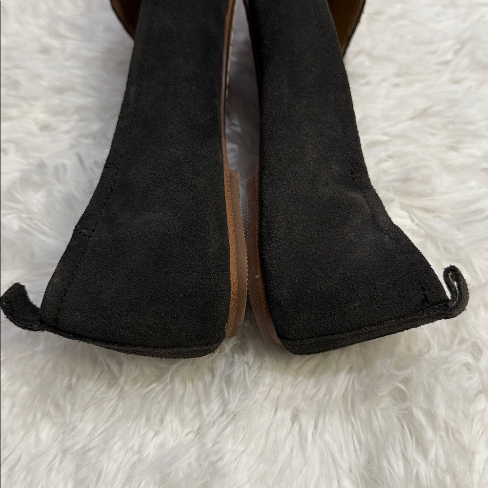 Latigo Basia Black Suede Embroidered Loafers Slip-On Flats Size 7.5M - Picture 6 of 14